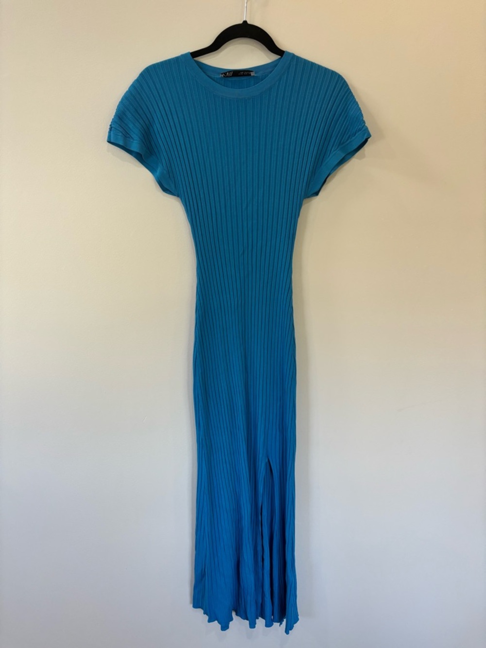 Zara Ribbed Bodycon Fitted Maxi Dress